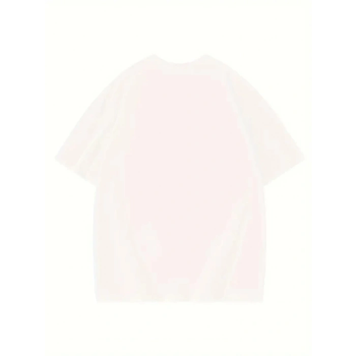 MDB Thousand Baskılı Oversize Bisiklet Yaka Tshirt  Beyaz