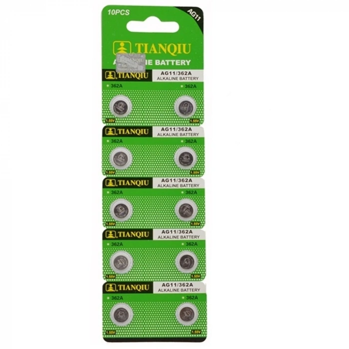 TIANQIU AG11 LR721/362 Alkalin 10lu Düğme Pil
