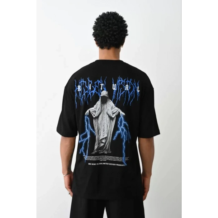 MDB Unisex Baskılı Oversize Thirt  iyah