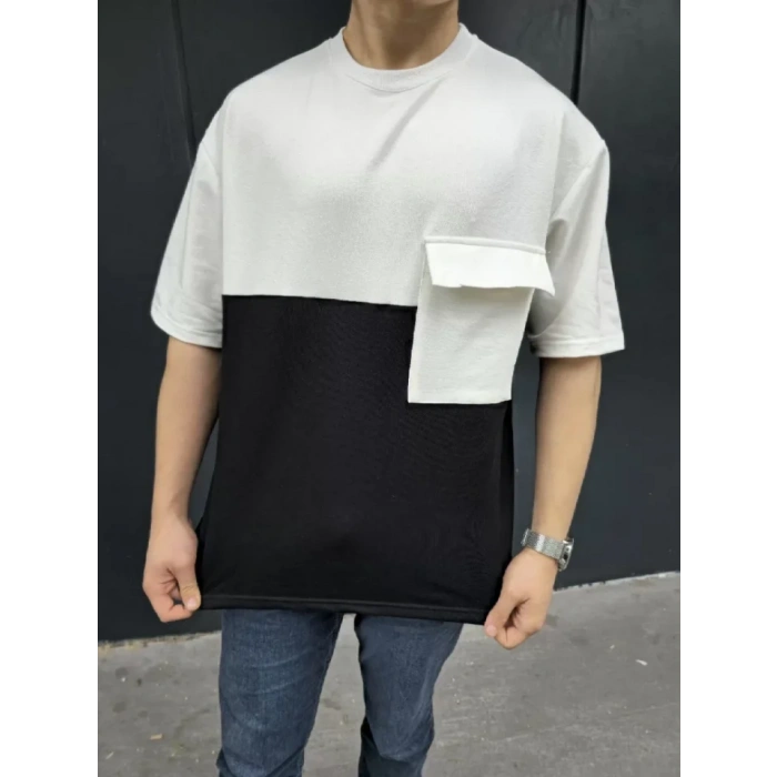 MDB Unisex Torba Cep Detaylı Parçalı Thirt  iyah