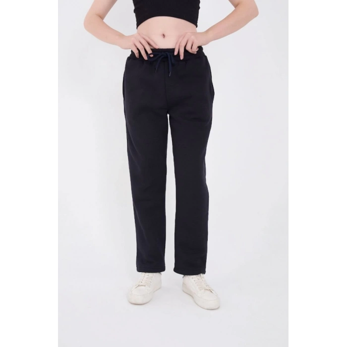 MDB Unisex Üç İplik Basic Eşofman Pantolon  acivert