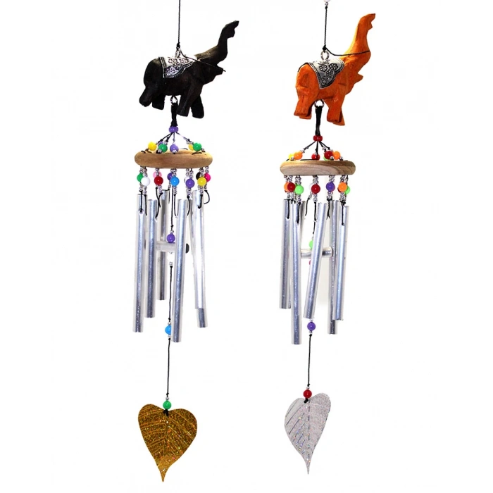 MDB Üstü Ahşap Altı Metal Filli Rüzgar Çanı