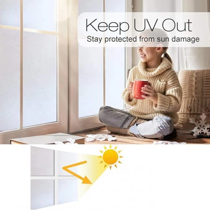 MDB UV Engelleyici Buzlu Cam Filmi 2 Metre x 45 Cm.