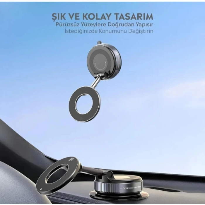 MDB Vakumlu Manyetik Araç İçi Telefon Tutucu