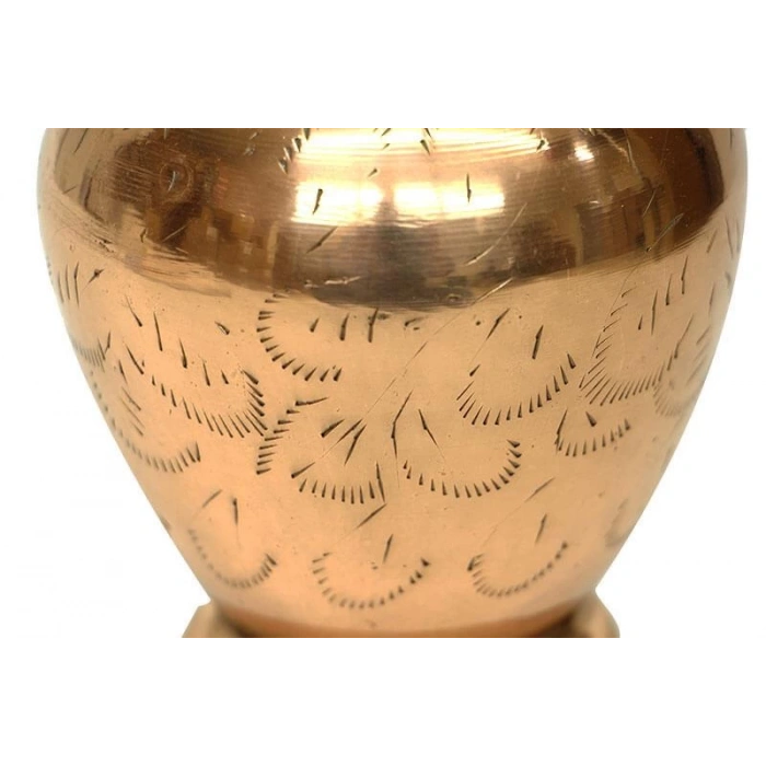 Vazo Düz İşlemeli Model Tamamı Pirinç Dekoratif Hediyelik