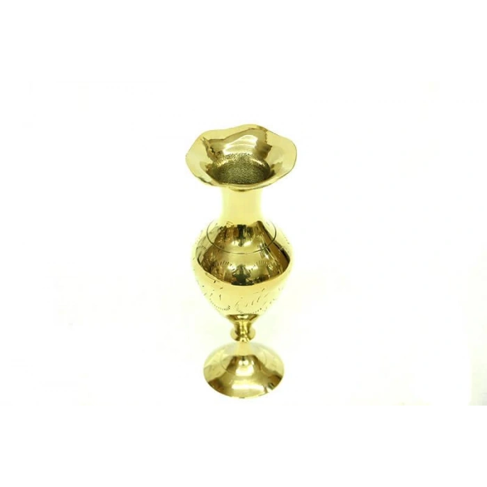 Vazo Düz Model Tamamı Pirinç Dekoratif Hediyelik