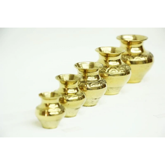 Vazo Minik 5li set Tamamı Pirinç Dekoratif Hediyelik