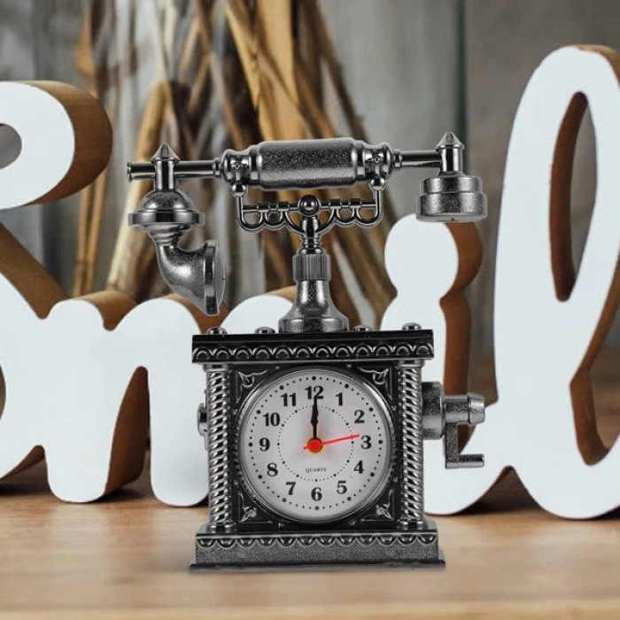 MDB Vintage Telefon Tasarımlı Masa Saati