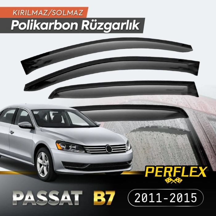 MDB VW Passat B7 2011-2015 Cam Rüzgarlığı V2 Düz