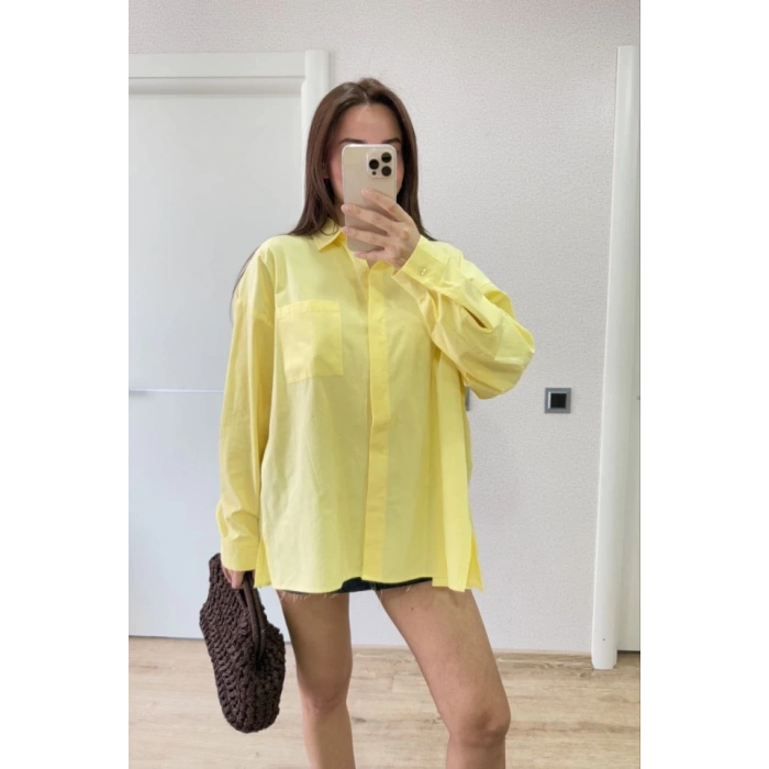 MDB Yakalı Yandan Yırtmaçlı Gömlek  arı