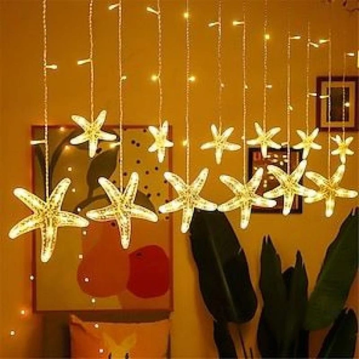 Yıldız Perde Led Günışığı Fişli