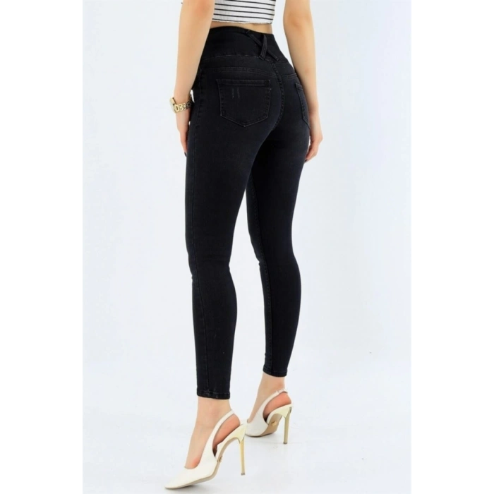 MDB Yüksek Bel Likralı Jean Pantolon 90 Cm