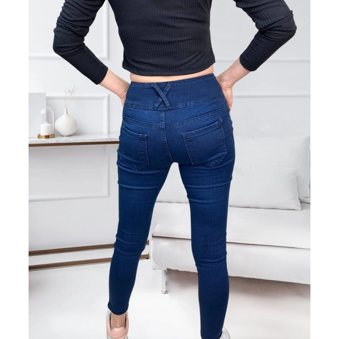 MDB Yüksek Bel Likralı Jean Pantolon 90 Cm