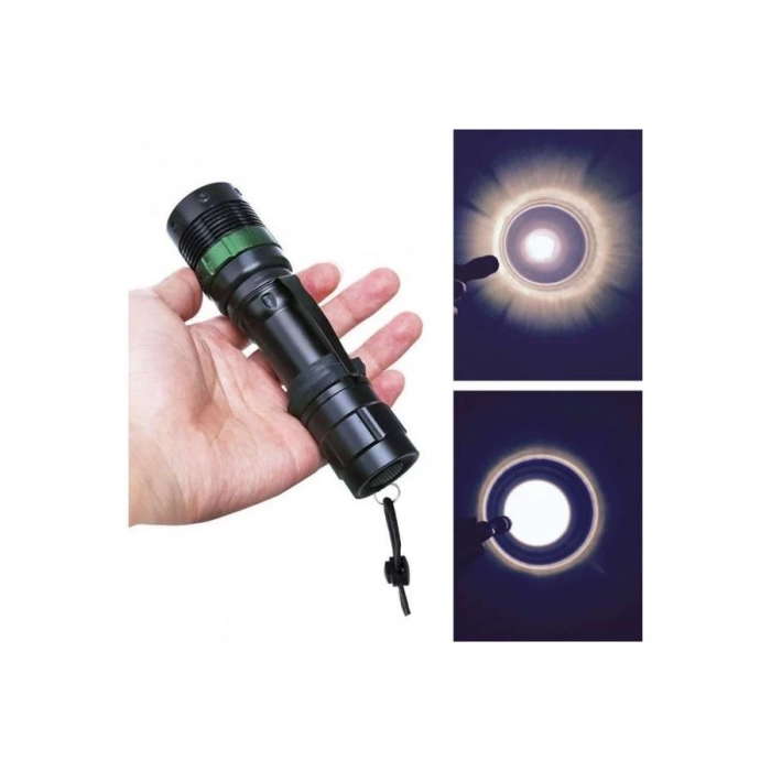 Zoomlu Oto Pc Şarjlı EL Feneri Kamp Lamba