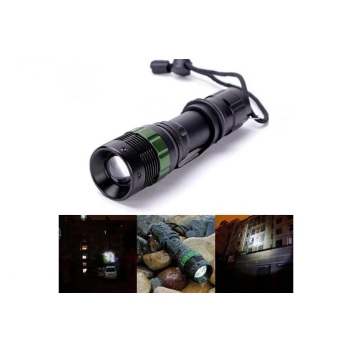 Zoomlu Oto Pc Şarjlı EL Feneri Kamp Lamba