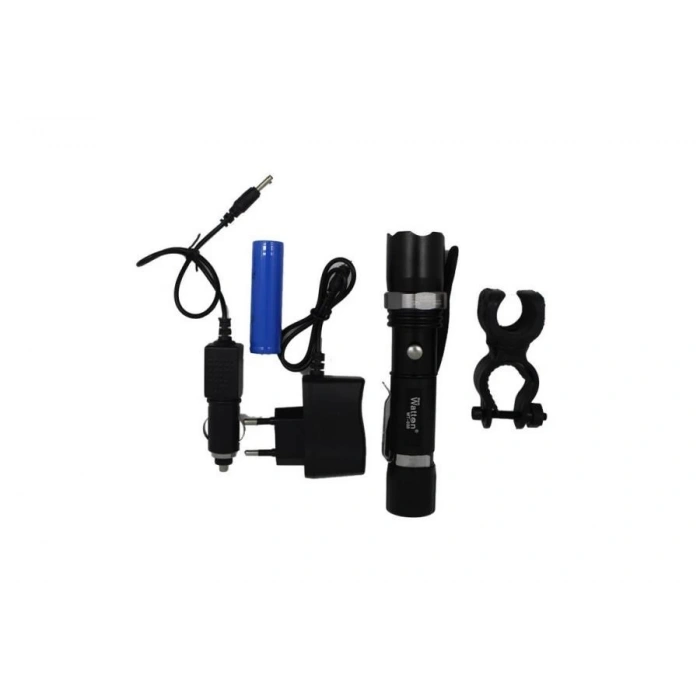 Zoomlu Şarjlı EL Feneri Ampul Ömrü 100000 Saat Kamp Fener Lamba