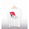 MDB 19 ayıs 20/1 Baskılı Tshirt  Beyaz
