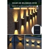 4 Ledli Solar Çift Taraflı Duvar Lambası Güneş Enerjili Aydınlatma Dekorasyon Aplik Işık