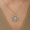 925 Ayar Gümüş Kar Tanesi Kadın Gümüş Kolye