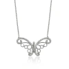 925 Ayar Gümüş Kelebek Bayan Kolye