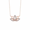 925 Ayar Gümüş Lotus Çiçeği Gümüş Kolye