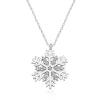 925 Ayar Gümüş Rodyum Kar Tanesi Bayan Gümüş Kolye