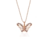 925 Ayar Gümüş Rose Kelebek Kadın Gümüş Kolye