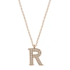 925 Ayar Gümüş Rose R Harfi Kadın Gümüş Kolye