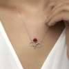 925 Ayar Gümüş Rose Sonsuz Gül Kadın Gümüş Kolye