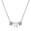 925 Ayar Gümüş Üç Yıldız Kadın Gümüş Kolye