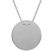925 Ayar Gümüş Yuvarlak Plaka Kolye