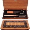 Ahşap Kutulu Bakır Roller Kalem Taba Anahtarlık Set