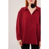 MDB Basic Oversize Bordo Gömlek