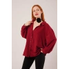 MDB Basic Oversize Bordo Gömlek
