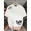 MDB Baskılı Oversize Bisiklet Yaka Tshirt  Beyaz