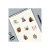 MDB Çılgın Kediler Macbook Notebook Tablet Telefon Ajanda Laptop Defter Sticker Seti