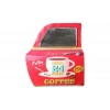 Dekoratif Coffee Temalı Kırmızı Araba Kapısı Ayna Hediyelik