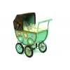 Dekoratif Metal Bebek Arabası Biblo Vintage Hediyelik