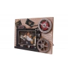 Dekoratif Metal Çerçeve Sinema Temalı Vintage Ev Ofis Hediyelik