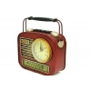 Dekoratif Metal Radyo Saatli Kumbara Vintage Biblo Hediyelik