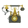 Dekoratif Metal Telefon Kumbaralı Biblo Hediyelik