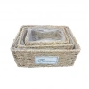 MDB Dikdörtgen Doğal Hasır Saksı Seti - 3lü