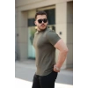 MDB Erkek Ince çizgi Dokulu Kısa Kollu Tişört