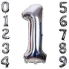 MDB Gümüş Rengi Folyo Rakam Balon 1 Metre