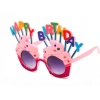 MDB Happy Birthday Yazılı Pembe Fuşya Parti Gözlüğü