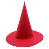 MDB Kırmızı Renk Keçe Cadı Şapkası Yetişkin Çocuk Uyumlu 35X38 cm