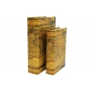 Kutu Kitap Harita 2li Set Dekoratif Hediyelik