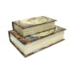 Kutu Kitap Harita 2li Set Kitap Kutusu Dekoratif Hediyelik