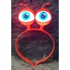 MDB Led Işıklı & Pilli Uzaylı Göz Parti Tacı Kırmızı Renk