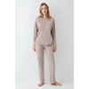 MDB Arnetta 3407-S Kadın Uzun Kol Pijama Takım